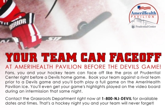 Faceoff at the Amerihealth Pavillion before a Devils game!